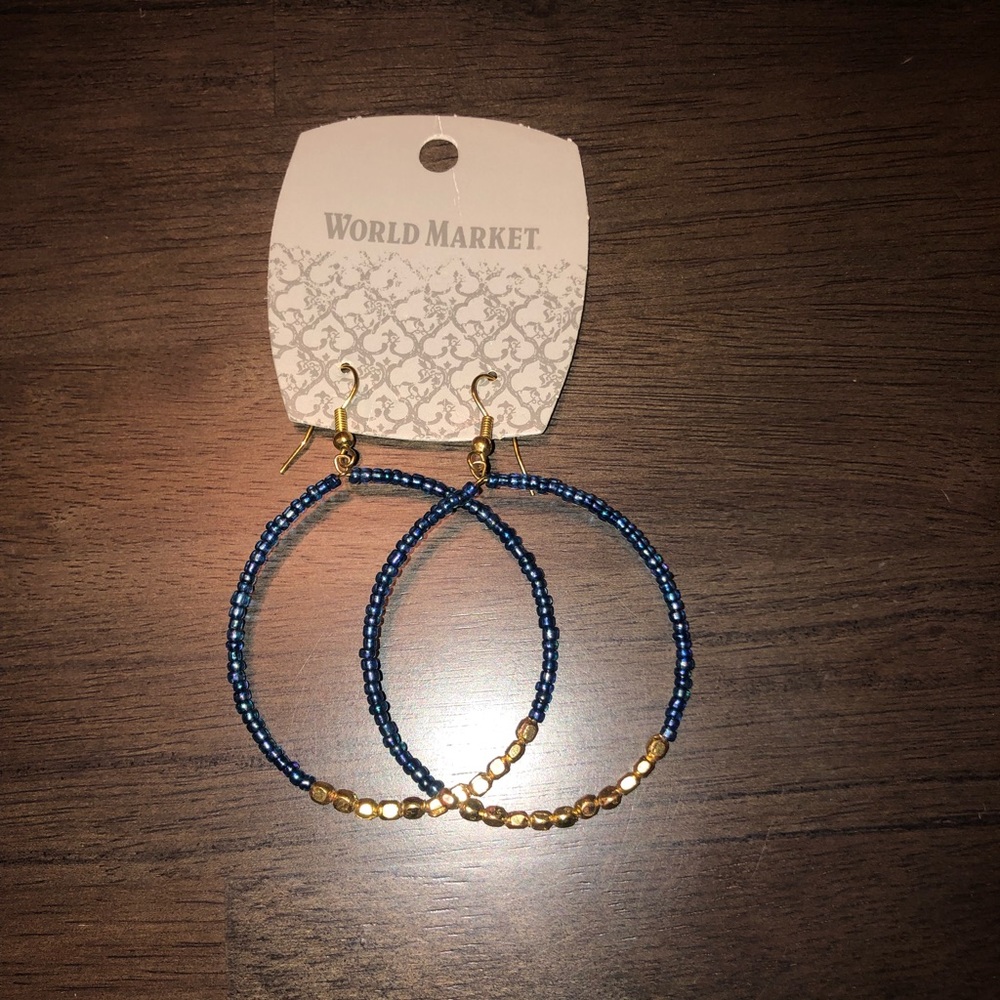 Beaded hoop earrings